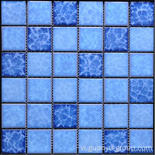 Gạch Mosaic màu xanh mờ